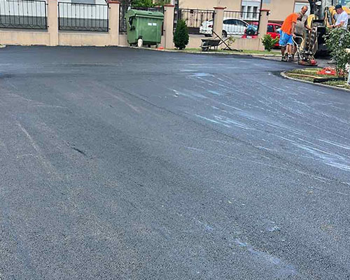 Telephely aszfaltozás nagyobb terhelésre méretezve